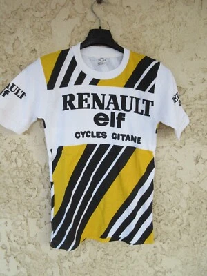 T-shirt Maillot cycliste RENAULT ELF cycles GITANE vintage HINAULT shirt maglia - Photo 1/4