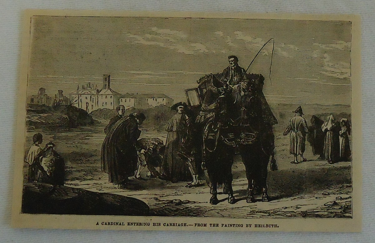 1882 magazine engraving ~ CARDINAL ENTERING HIS CARRIAGE | eBay