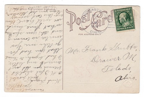 1911 PANCOASTBURG OH SWEETEST STORY EVER TOLD VINTAGE POSTCARD OHIO TOLEDO OLD ! - Picture 2 of 2