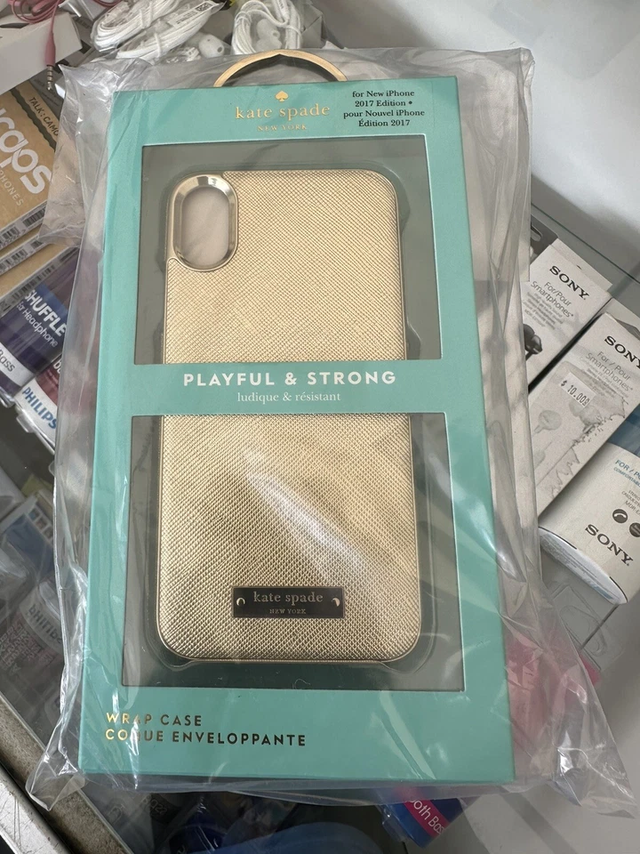 KATE SPADE NEW YORK Saffiano Gold Wrap Case for iPhone X/XS MSRP $49.99  - Image 4 of 4