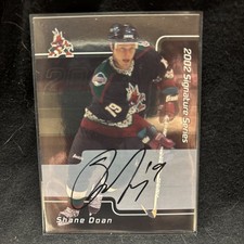 2001-02 ITG Be A Player Signature Series Shane Doan Auto Phoenix Coyotes!!