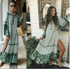 Spell & The Gypsy Collective Womens Small Green Winona Maxi Bohemian Original