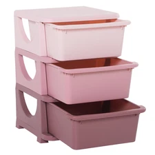 Kid's Toy Organizers and Storage Stackable Plastic Drawers Bins Box for Girl Boy