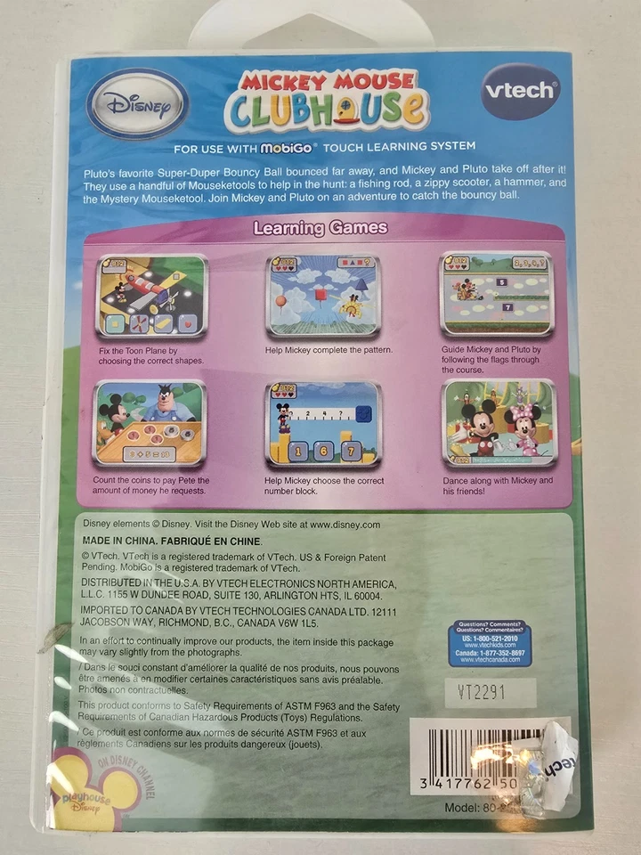 VTECH MOBIGO TOUCH LEARNING SYSTEM GAME MICKEY MOUSE CLUBHOUSE AGE 4-6 - Image 2 of 3