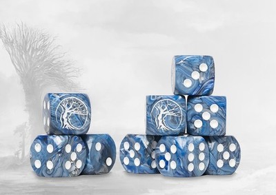PBW6572 Para Bellum Games Conquest: Nord - Teal Marbled Dice, 24 per pack