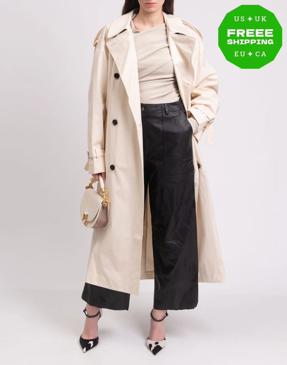 Gabardina Burberry UK10 US8 FR38 L forro marfil a cuadros PVP €2490