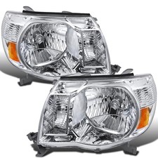 2005-2011 Toyota Tacoma Factory Replacement Headlight Assembly Pair Chrome