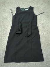 Danny & Nicole Sheath Dress Womens 10 Black Sleeveless Tie Front Lined