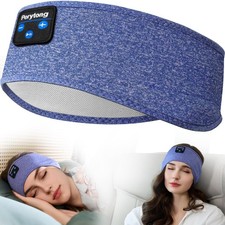 Perytong Sleep Headphones Wireless, Bluetooth Sports Headband M, SkyBlue
