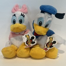 Lot of Disney Store Donald Duck Daisy Mini Bean Bag Plush Mouseketoys NWT New