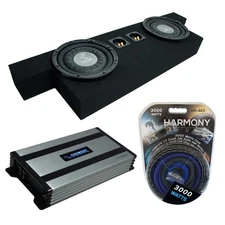 04-14 Chevy Colorado Crew Cab Truck Harmony F104 Dual 10" Sub Box & HA-A800.1