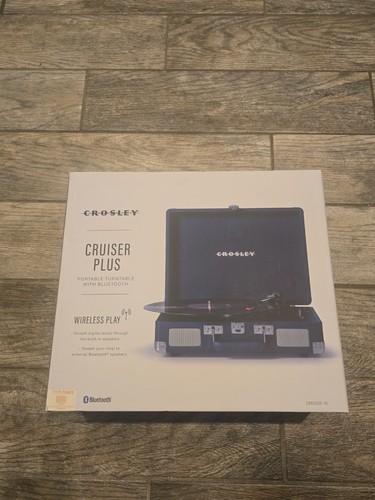 Crosley Cruiser Plus Portable Bluetooth In/Out Record Player Ink Blue CR8005F-IB