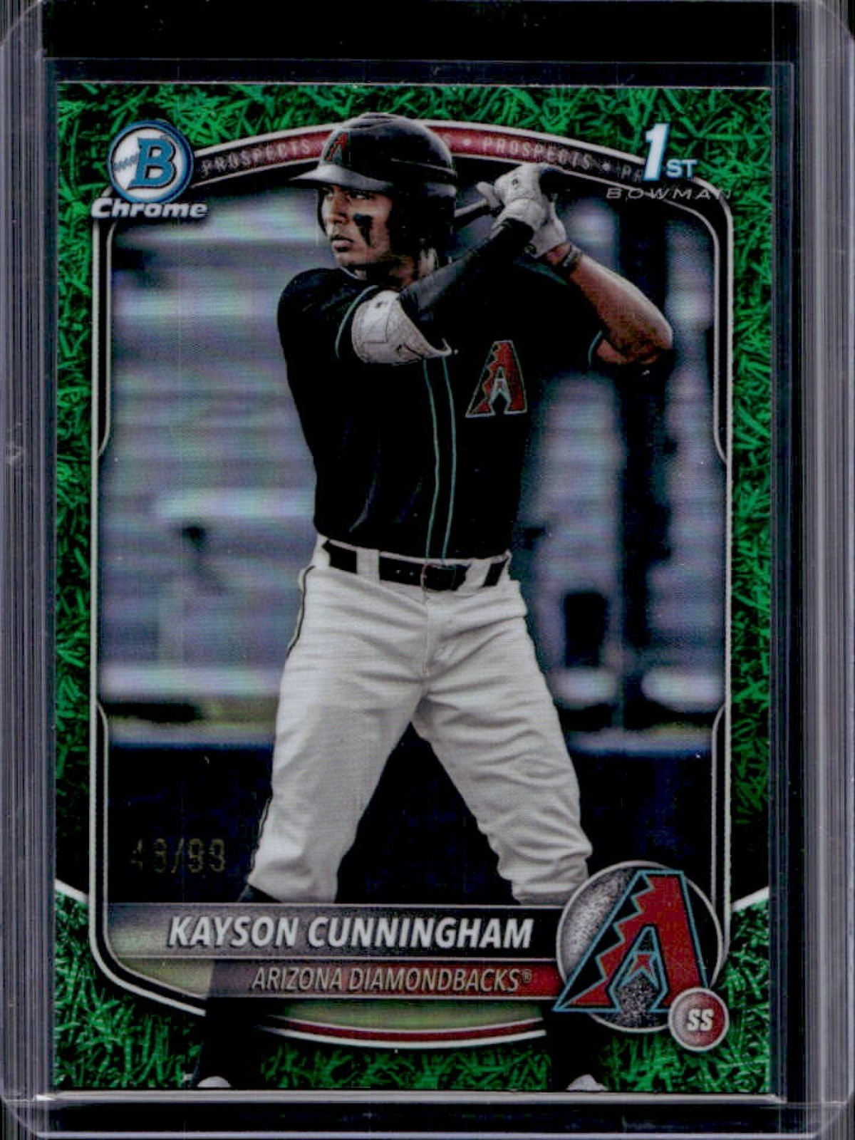 2025 Bowman Draft Kayson Cunningham Chrome Green Grass Refractor 1st #/99