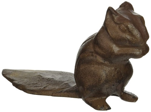 Jardin Cast Iron Chipmunk Door Wedge/Stopper - Brown (4" H)