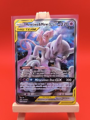 Mewtwo & Mew Tag Team GX SM191 Alternate Full Art Promo Pokemon