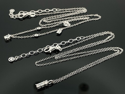 SCHMUCKJAGD 2-TLG. KETTEN-SET AUS 925/ -SILBER RHODINIERT MIT ZIRKONIA