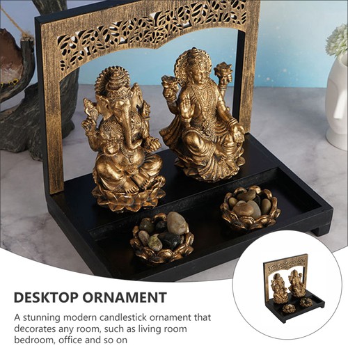 Buddha Statue Candlestick Ornament Resin Decoration Buddhas Desktop - Picture 8 of 12