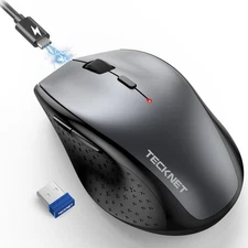 TECKNET Wireless Mouse Rechargeable,Mouse for Laptop Computer,2.4G USB Comput...