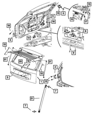Genuine Mopar Lift-Gate Handle 1FV92ARHAA