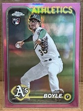2024 Topps Chrome Joe Boyle RC Rookie #91 Oakland Athletics Pink Parallel