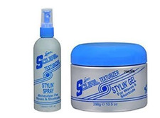 Lusters S-Curl Texturizer Stylin Spray,Scurl Texturizer Stylin' Gel pack of 2