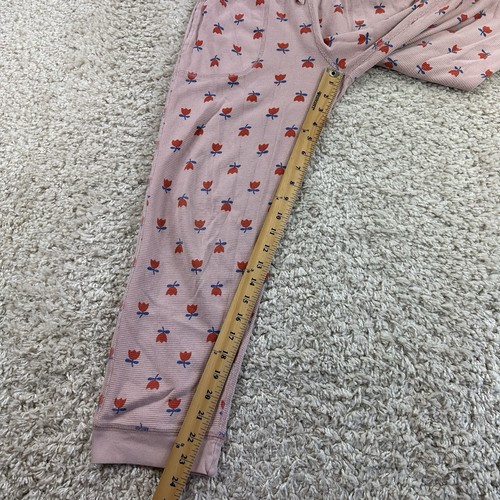 Hanna Andersson Jogger Pants Size 12 Pink 100% Cotton Waffle Knit - Picture 3 of 8