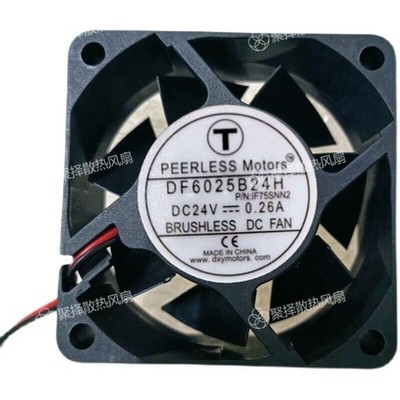 1 pc.    Motors Fan DF6025B24H DC24V 0.26A 6025 6cm 2 wire cooling fan #vn