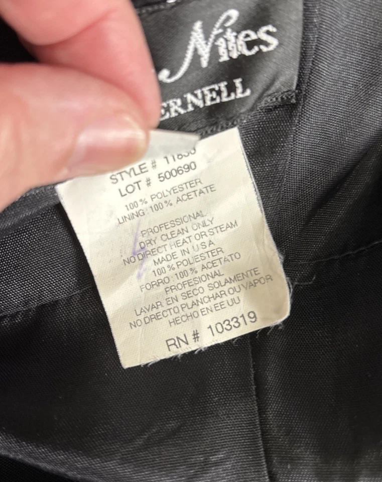 VTG Blondie Nights Y2K Satin Maxi Dress Sz 7 Whimsigoth Babydoll Coquette LaceUp - Image 4 of 4