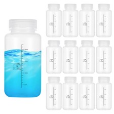 20 Pcs Plastic Sample Bottles with Screw Caps, 8 oz 250ml Reagent Bottles, Clear