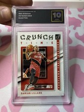 Panini 2021-22 Donruss Crunch Time #17 Damian Lillard Trail Blazers Graded 10