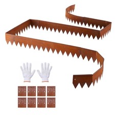 VEVOR Corten Steel Landscape Edging 40 x 6 in Bendable Metal Garden Edging