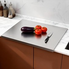 Stainless Steel Cutting Board with Lip, 15.7 x 11.8 Inch