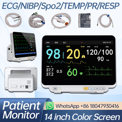 14 inch Color Display Patient Monitor, Multi-parameter Vital Sign Monitor