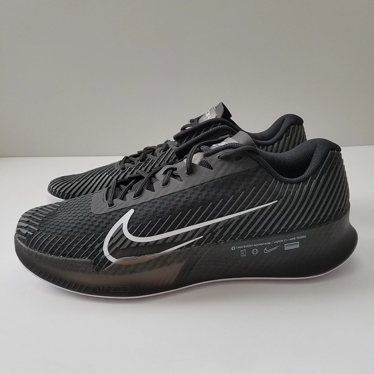 NikeCourt Air Zoom Vapor 11 HC Black White for Sale | Authenticity