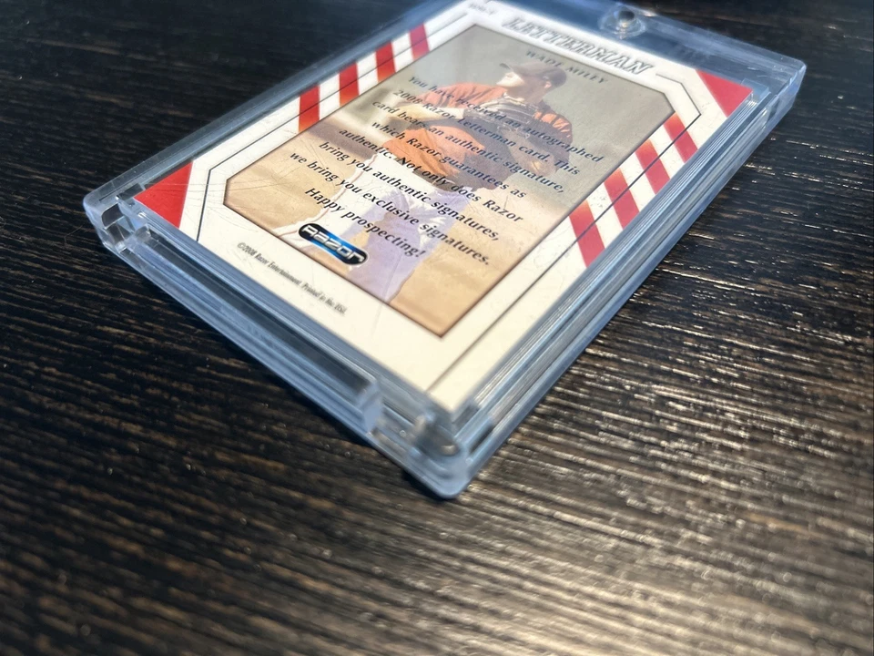 2008 Razor Letterman "Y” Wade Miley Auto Rookie RC #WM-Y Excellent Condition - Image 4 of 4