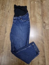 H&M Mama Blue Maternity Jeans Size L Used Good Condition
