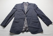 Charles Tyrwhitt Men's Airforce Stripe Panama Suit Jacket ZG3 Blue Size 38R NWT