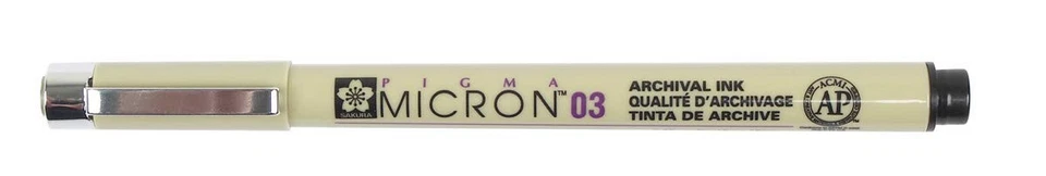 Sakura Pigma Micron 0.3mm Black Pigment Fineliners Set of 3 Marking Pens - Image 3 of 4