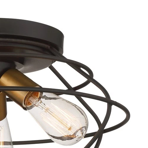 3-Lights Jax Flush Mount Ceiling Light, 15 Inch Lighting Fixture for Kitchen,... - Picture 3 of 6