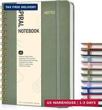 Dotted Spiral Journal Notebook, A5 Hardcover Spiral Journals for Women Men, 100