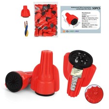 50PCS Waterproof Wire Connectors 18-10AWG, Silicone-Filled Waterproof Wire Nu...