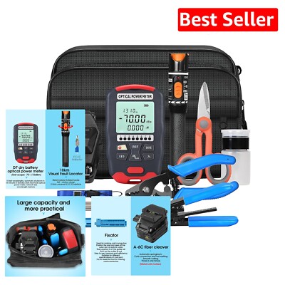 Fiber Optic Termination Kit with Visual Fault Locator & Power Meter