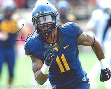 WEST VIRIGINA MOUNTAINEERS KEVIN WHITE HAND SIGNED 8X10 PHOTO W/COA NFL DRAFT