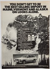 1981 Subaru Gl Mountains Retro Original Print Ad 80s 1981 Subaru Gl Mountains Retro Original Print Ad 80s
