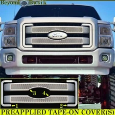 2011-2014 2015 2016 FORD F250 MESH Style Grille COVER Insert Z1 YZ OXFORD WHITE