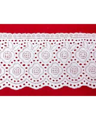 Dentelle Broderie Anglaise Sweet Trims - Tresse 6cm San Gallo 4BF37 - Festonnée Volants