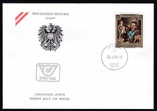 AUSTRIA 1985 FDC Scott 1310 Mi 1809 150th Birthday of Franz Defregger, Austrian