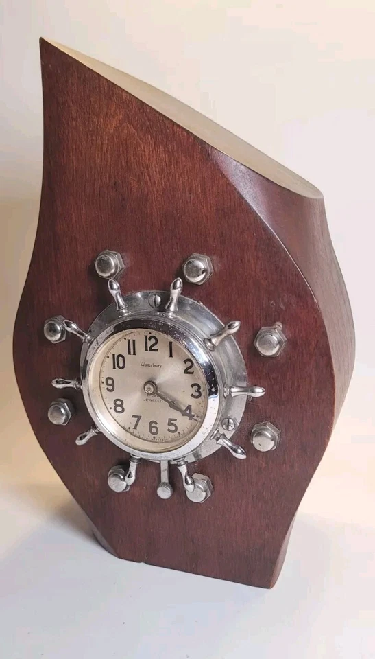 二战木制飞机螺旋桨轮毂二战沃特伯里机械时钟 — 第 2/4 张图片