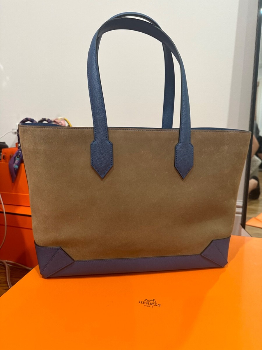 HERMES CABAS 36 MAXIBOX gris/blue | eBay