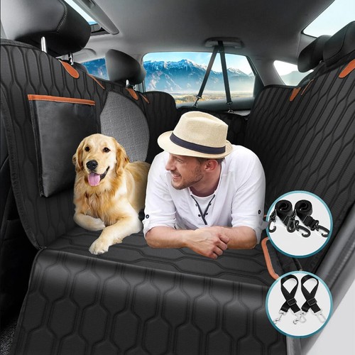 Pet Dog Seat Cover Hammock Seat Pad Back Car Truck w/Pet Seatbelt…